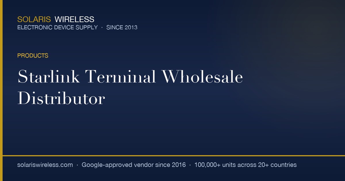 Starlink Wholesale Distributor for Business and Maritime